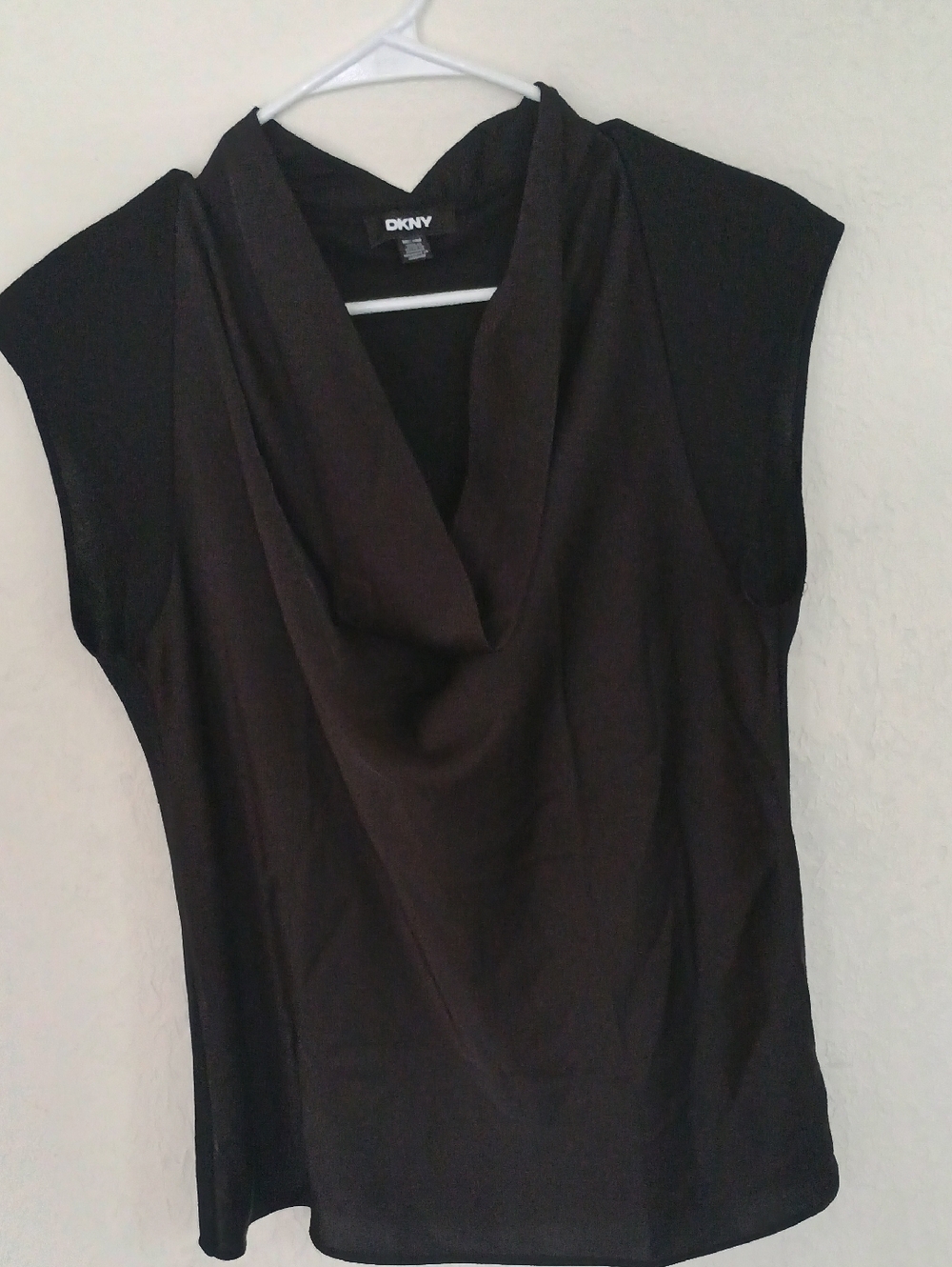 DKNY Black Cowl Neck Blouse